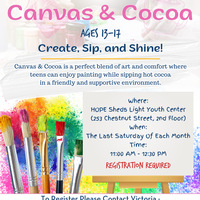 Hope Sheds Light Canvas and Cocoa Event