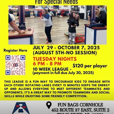 Fun Bags Cornhole League for Special Needs