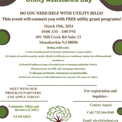 Mental Health Association Utility Assistance Day