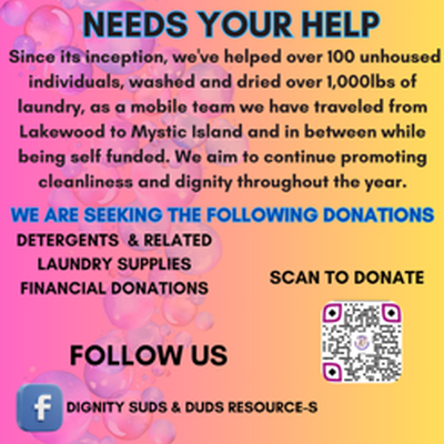 Dignity Suds & Duds Donation Drive
