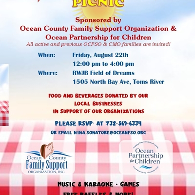 Annual Family Picnic hosted by Ocean County FSO and Ocean Partnership for Children