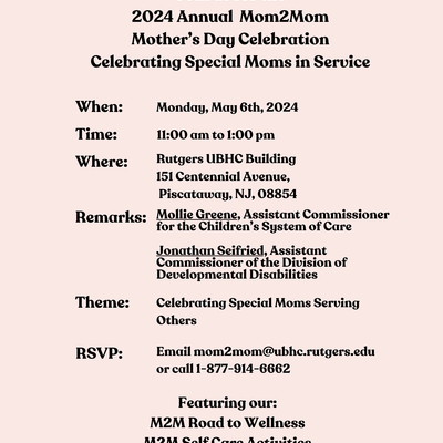 2024 Annual Mom2Mom Mother's Day Celebration
