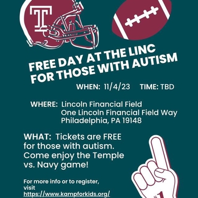 Kamp for Kids Presents: Free Temple Football Game for Individuals with Autism