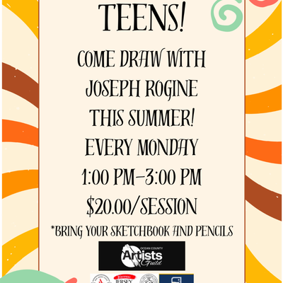 Ocean County Artist Guild Teen Drawing Class