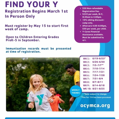Ocean County YMCA Summer Camp 2023 Registration