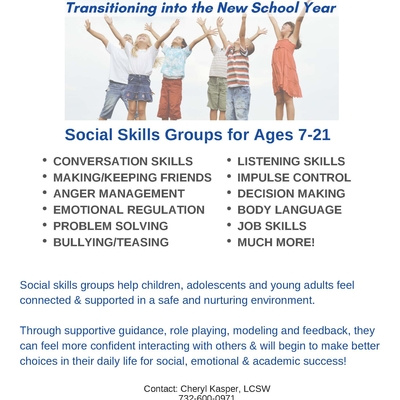 Ocean County Social Skills Summer Social Skills